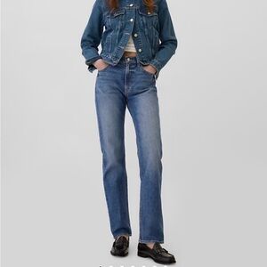GAP Factory Women's Classic Straight-Leg Medium Wash Jeans